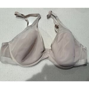 SOMA lightest lift mesh plunge bra in Grey/Nude 38C‎